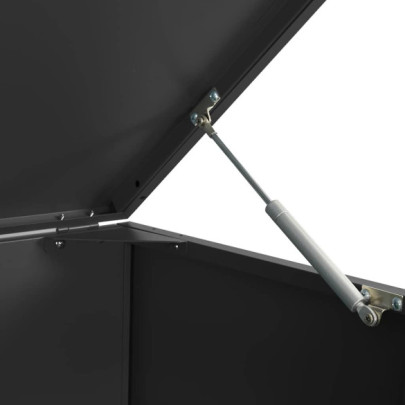 Depozitare Gunoi cu Răți, 2 Coșuri, Oțel Negru - Livrare Gratuită