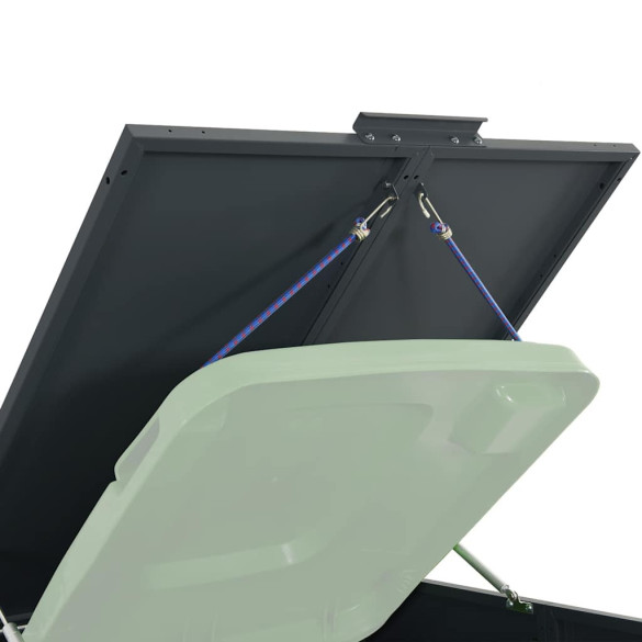 Depozit Coșuri Gunoi cu Roti, 2 Compartimente, Antracit | Livrare Gratuită