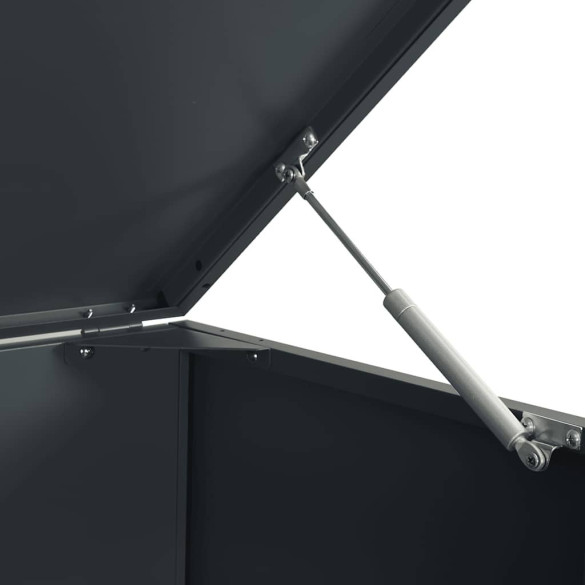 Depozit Gunoi 3 Coșuri cu Rotele Antracit 207x79x117 cm