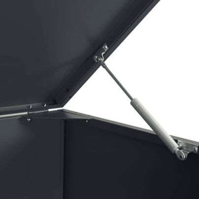 Depozit Gunoi 3 Coșuri cu Rotele Antracit 207x79x117 cm