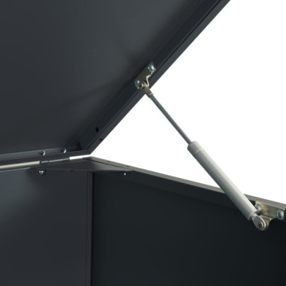 Depozitare coș gunoi 6 coșuri antracit cu roți | Oțel rezistent