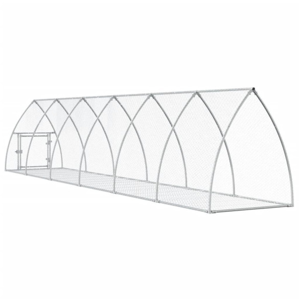 Cușcă Iepuri Argintiu Oțel Galvanizat 600x105x120 cm