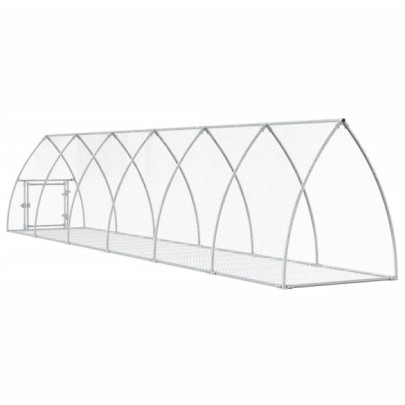 Cușcă Iepuri Argintiu Oțel Galvanizat 600x105x120 cm