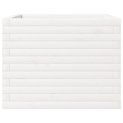 Jardinieră Grădină Albă - Lemn Masiv Pin | Livrare Gratuită