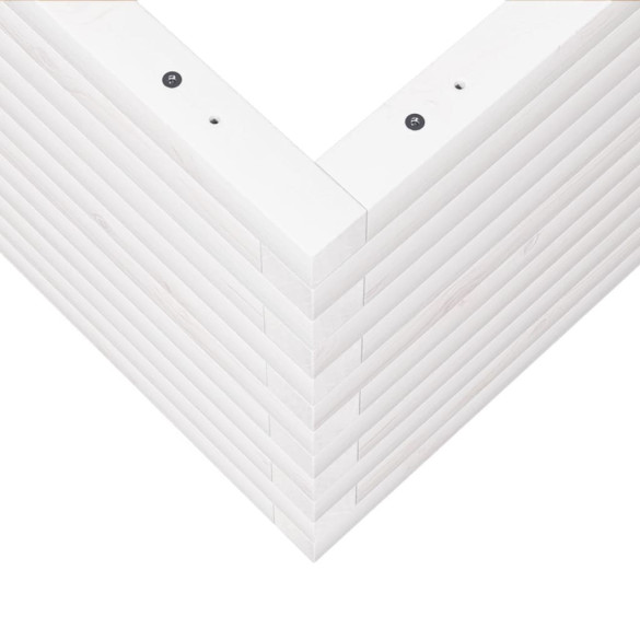 Jardinieră Grădină Albă - Lemn Masiv Pin | Livrare Gratuită