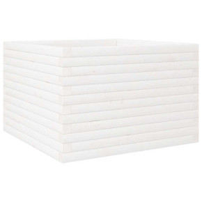 Jardinieră Grădină Albă - Lemn Masiv de Pin | Livrare Gratuită 2