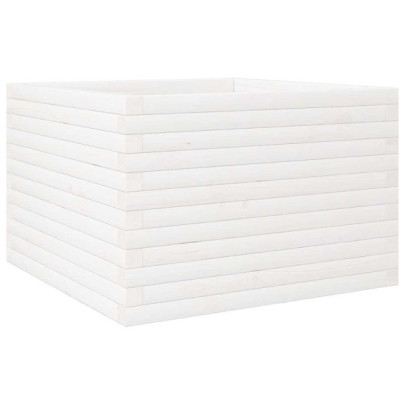 Jardinieră Grădină Albă - Lemn Masiv de Pin | Livrare Gratuită