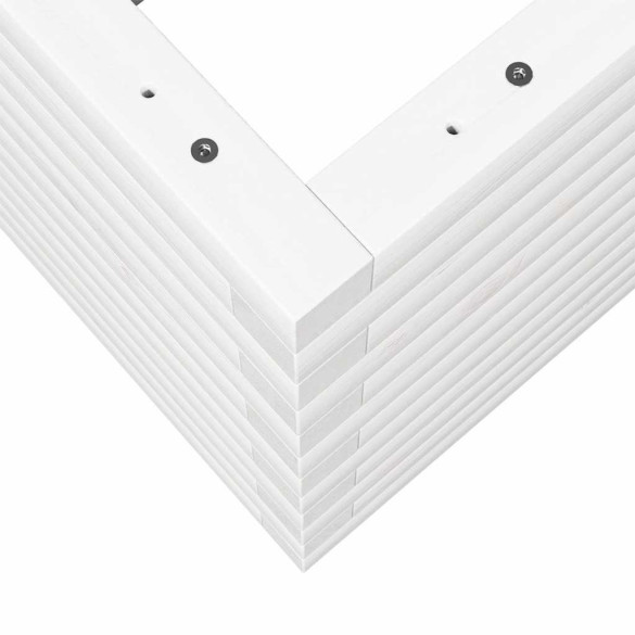 Jardinieră Grădină Albă - Lemn Masiv de Pin 80x80x46 cm