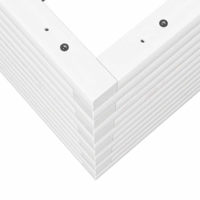 Jardinieră Grădină Albă - Lemn Masiv de Pin 80x80x46 cm