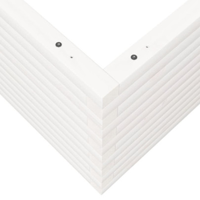 Jardinieră Grădină Albă Lemn Masiv Pin - Livrare Gratuită