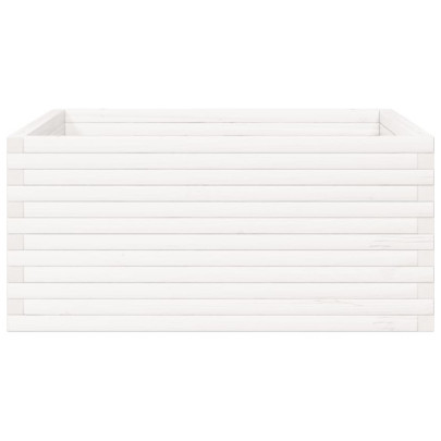 Jardinieră Grădină Albă - Lemn Masiv de Pin | Livrare Gratuită