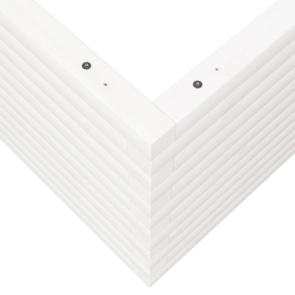 Jardinieră Grădină Albă - Lemn Masiv Pin - Livrare Gratuită