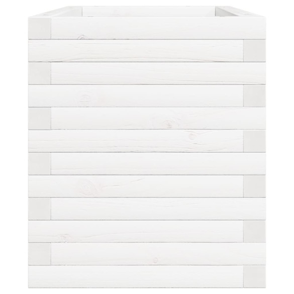 Jardinieră Grădină Albă din Lemn Masiv de Pin | Livrare Gratuită