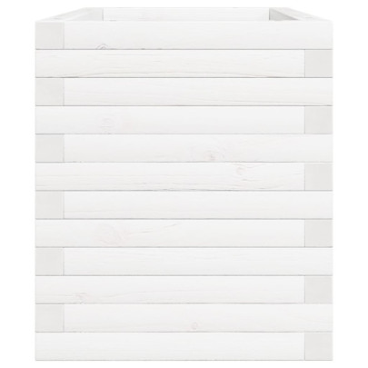 Jardinieră Grădină Albă din Lemn Masiv de Pin | Livrare Gratuită