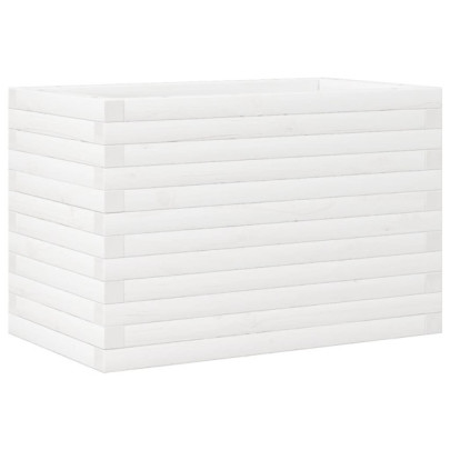 Jardinieră Grădină Albă din Lemn Masiv de Pin | Livrare Gratuită