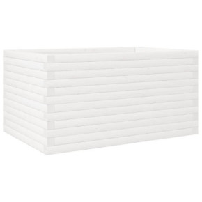 Jardinieră Grădină Albă Lemn Masiv Pin - 90x60x46 cm 2