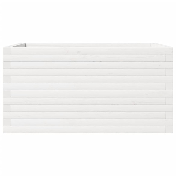Jardinieră Grădină Albă Lemn Masiv Pin - 90x60x46 cm