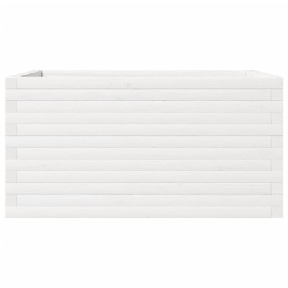 Jardinieră Grădină Albă Lemn Masiv Pin - 90x60x46 cm