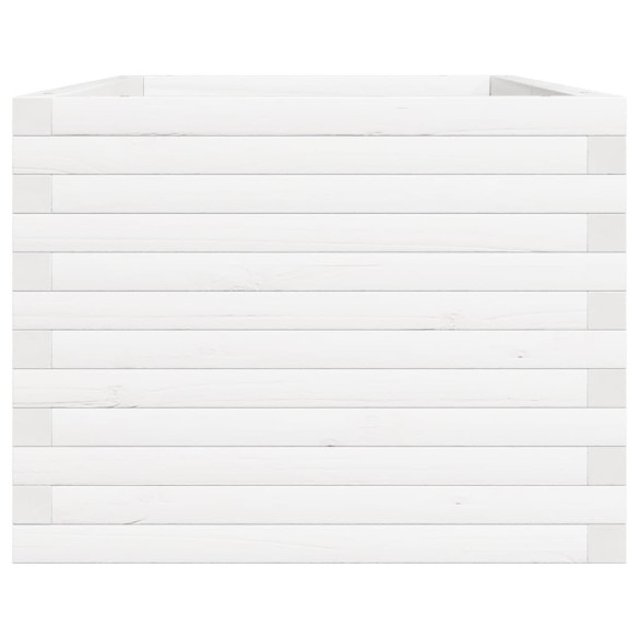Jardinieră Grădină Albă Lemn Masiv Pin - 90x60x46 cm