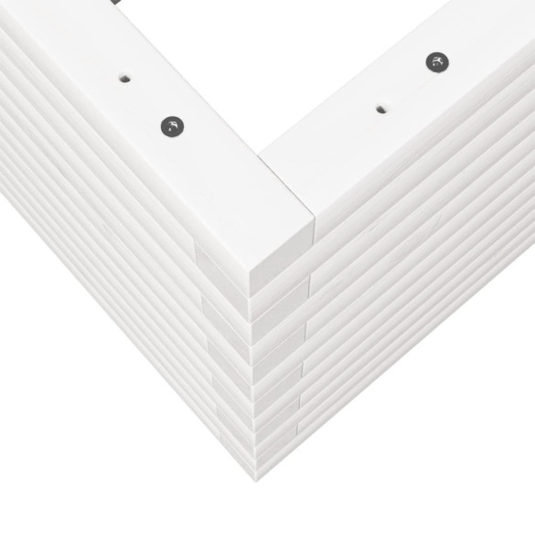 Jardinieră Grădină Albă Lemn Masiv Pin - 90x60x46 cm