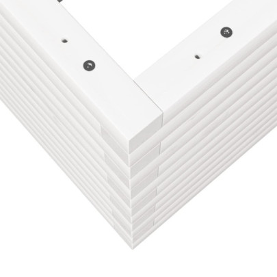 Jardinieră Grădină Albă Lemn Masiv Pin - 90x60x46 cm