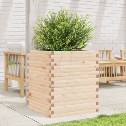 Jardinieră Grădină Lemn Masiv Pin - 60x60x68,5 cm