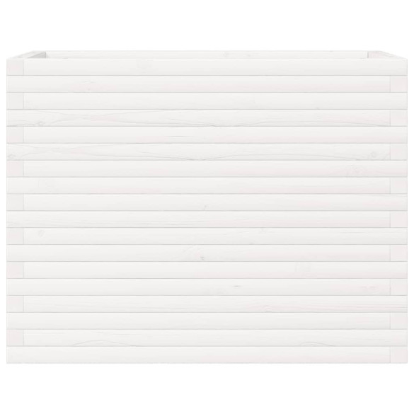 Jardinieră Grădină Albă Lemn Masiv de Pin - 90x40x68,5 cm
