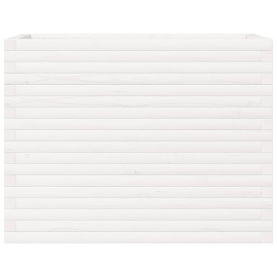 Jardinieră Grădină Albă Lemn Masiv de Pin - 90x40x68,5 cm