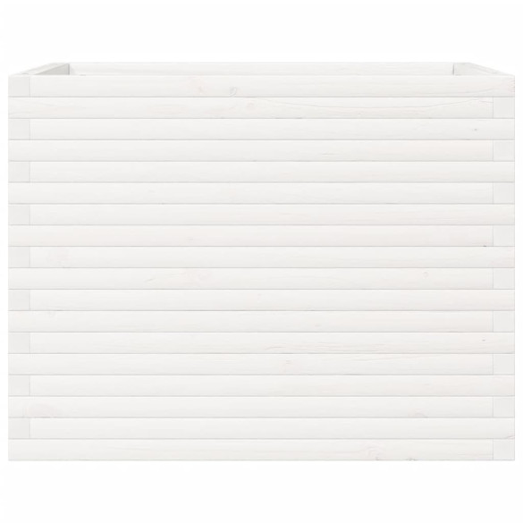 Jardinieră Grădină Albă Lemn Masiv Pin - 90x60x68,5 cm