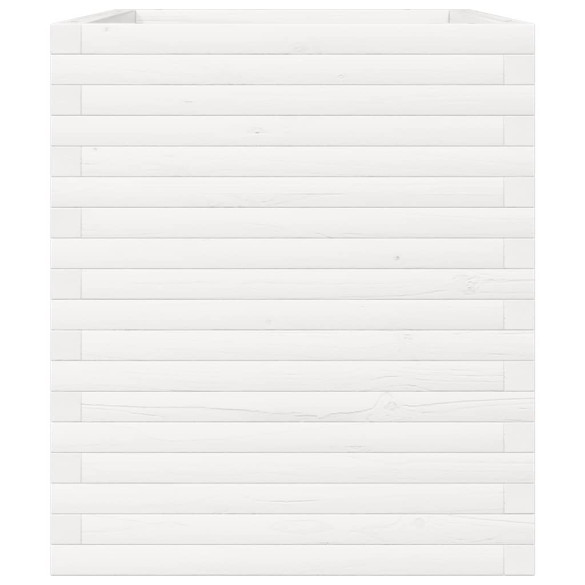 Jardinieră Grădină Albă Lemn Masiv Pin - 90x60x68,5 cm