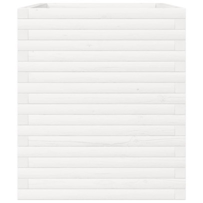Jardinieră Grădină Albă Lemn Masiv Pin - 90x60x68,5 cm