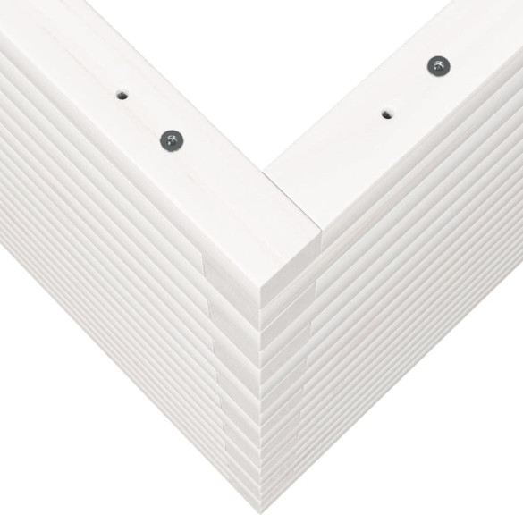 Jardinieră Grădină Albă Lemn Masiv Pin - 90x60x68,5 cm