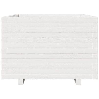 Jardinieră Grădină Albă - Lemn Masiv de Pin | Livrare Gratuită