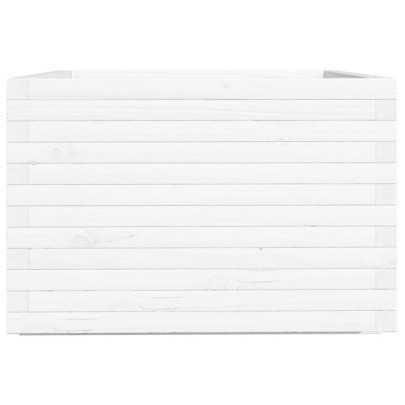 Jardinieră Grădină Albă - Lemn Masiv de Pin | Livrare Gratuită