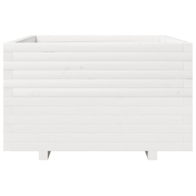 Jardinieră Grădină Albă - Lemn Masiv Pin - Livrare Gratuită