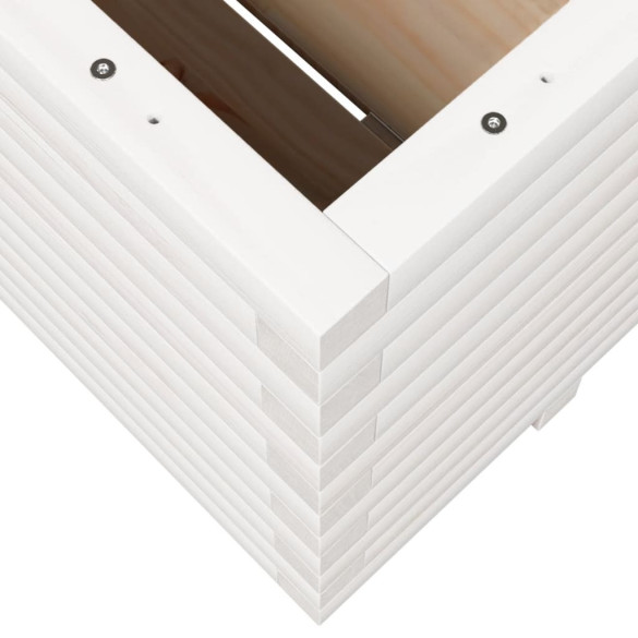 Jardinieră Grădină Albă - Lemn Masiv de Pin | Livrare Gratuită