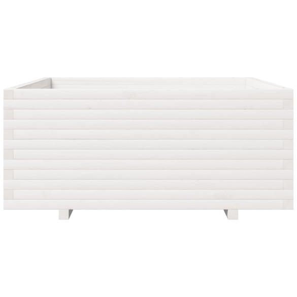 Jardinieră grădină albă lemn pin 110x110 cm - Livrare gratuită