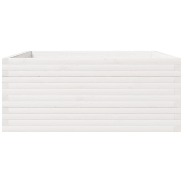 Jardinieră grădină albă lemn pin 110x110 cm - Livrare gratuită