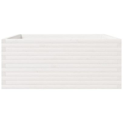 Jardinieră grădină albă lemn pin 110x110 cm - Livrare gratuită