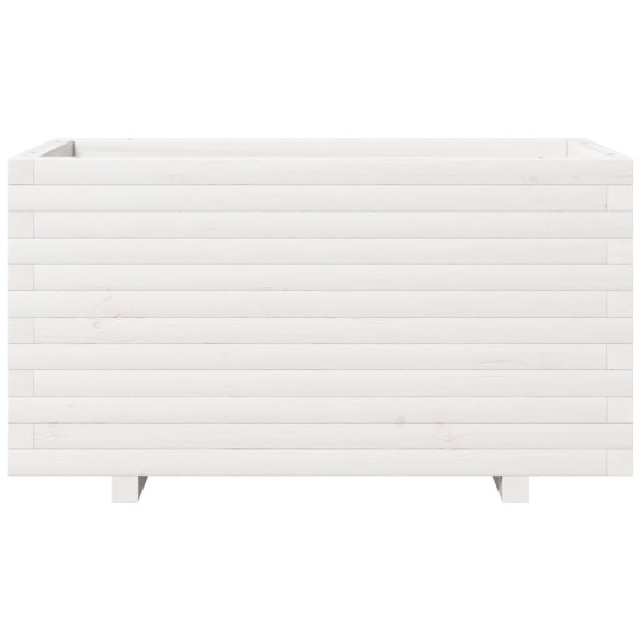 Jardinieră Grădină Albă - Lemn Masiv de Pin | Livrare Gratuită