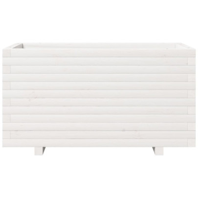 Jardinieră Grădină Albă - Lemn Masiv de Pin | Livrare Gratuită