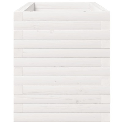 Jardinieră Grădină Albă - Lemn Masiv de Pin | Livrare Gratuită