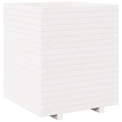 Jardinieră Grădină Albă - Lemn Masiv de Pin | Livrare Gratuită