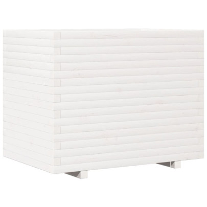 Jardinieră Grădină Albă - Lemn Masiv de Pin | Livrare Gratuită