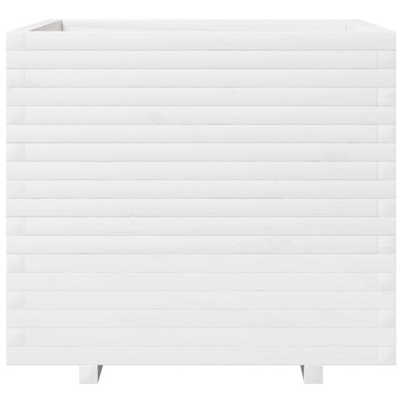 Jardinieră Grădină Albă Lemn Masiv Pin - Livrare Gratuită