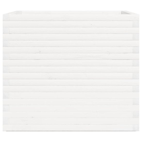 Jardinieră Grădină Albă Lemn Masiv Pin - Livrare Gratuită