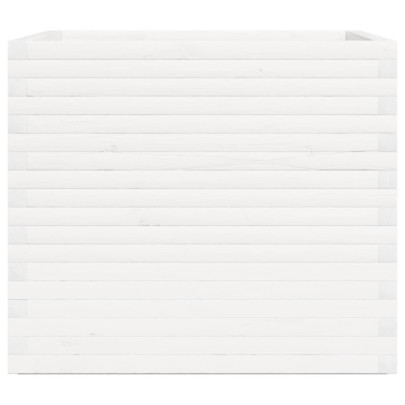 Jardinieră Grădină Albă Lemn Masiv Pin - Livrare Gratuită