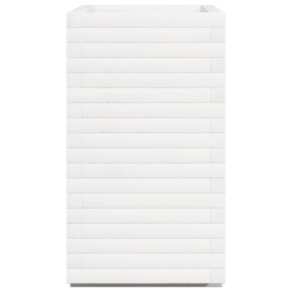 Jardinieră Grădină Albă - Lemn Masiv de Pin - 70x40x72 cm