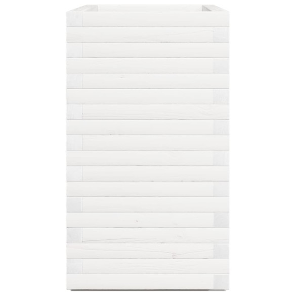 Jardinieră Grădină Albă din Lemn Masiv de Pin - 90x40x72 cm