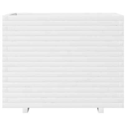 Jardinieră Grădină Albă - Lemn Masiv Pin | Livrare Gratuită